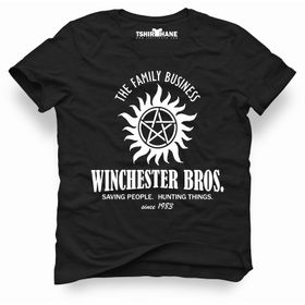 Tshirthane Supernatural Winchester Bros Siyah Erkek T-shirt