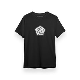 Tshirthane Tenet Rotas Logo Siyah Kısa Kol Erkek T-shirt