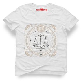 Tshirthane Terazi Burcu Libra Beyaz Erkek T-shirt