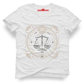 Tshirthane Terazi Burcu Libra Beyaz Erkek T-shirt