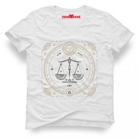 Tshirthane Terazi Burcu Libra Beyaz Erkek T-shirt