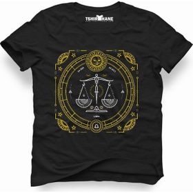 Tshirthane Terazi Burcu Libra Siyah Erkek T-shirt