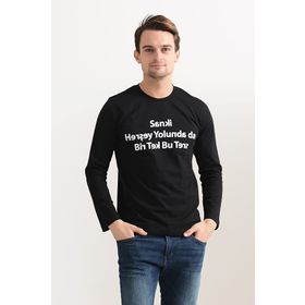 Tshirthane Ters Espirili Uzunkol Sweatshirt
