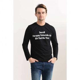 Tshirthane Ters Espirili Uzunkol Sweatshirt