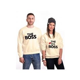 Tshirthane The Boss The Real Boss 2'li Sevgili Sweatshirt