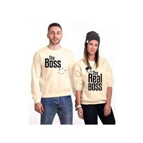 Tshirthane The Boss The Real Boss 2'li Sevgili Sweatshirt