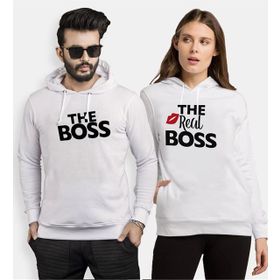 Tshirthane The Boss The Real Boss 2'li Sevgili Sweatshirt