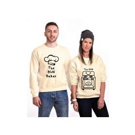 Tshirthane The Bun Baker 2'li Sevgili Sweatshirt