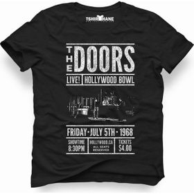 Tshirthane The Doors Friday July 1968 Siyah Erkek T-shirt