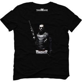 Tshirthane The Punisher War Zone Siyah Erkek T-shirt