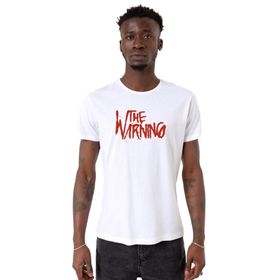Tshirthane The Warning Logo Beyaz Bisiklet Yaka Erkek T-shirt