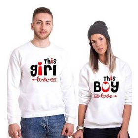 Tshirthane This İs Love 2'li Sevgili Sweatshirt