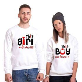 Tshirthane This İs Love 2'li Sevgili Sweatshirt