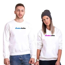 Tshirthane Tinderfella Tindirella Sevgili Kombinleri Sweatshirt