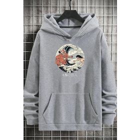 Tshirthane Tshirthane Unisex Kanagawa Oki Nami Ura Baskılı Sweatshirt