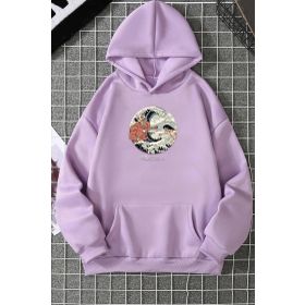 Tshirthane Tshirthane Unisex Kanagawa Oki Nami Ura Baskılı Sweatshirt