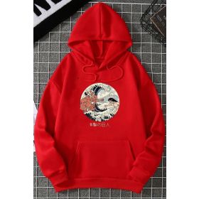 Tshirthane Tshirthane Unisex Kanagawa Oki Nami Ura Baskılı Sweatshirt