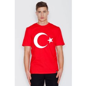 Tshirthane Türk Bayrak Ay Yıldız Kısakollu Erkek Tişört