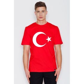 Tshirthane Türk Bayrak Ay Yıldız Kısakollu Erkek Tişört