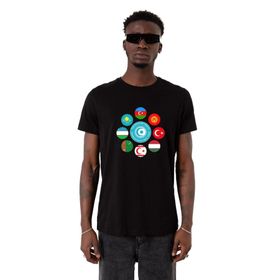 Tshirthane Türk Devletleri Teşkilat Siyah Erkek T-shirt