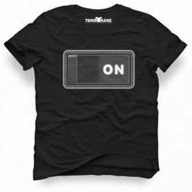 Tshirthane Turn Off Classic Siyah Erkek T-shirt
