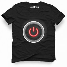 Tshirthane Turn Off Siyah Erkek T-shirt