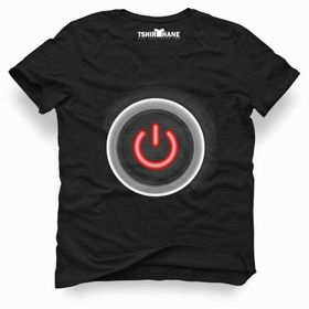 Tshirthane Turn Off Siyah Erkek T-shirt
