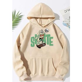 Tshirthane Unisex All Day Rabbit Baskılı Sweatshirt