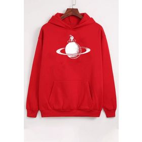 Tshirthane Unisex Astronaut Rides Baskılı Sweatshirt
