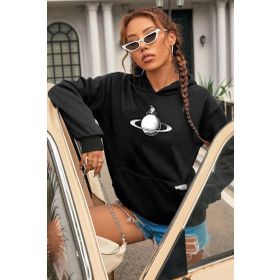 Tshirthane Unisex Astronaut Rides Baskılı Sweatshirt