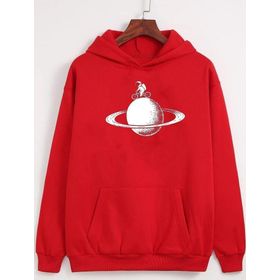 Tshirthane Unisex Astronaut Rides Baskılı Sweatshirt