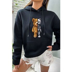 Tshirthane Unisex Boys Bear Baskılı Sweatshirt