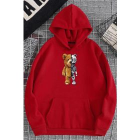 Tshirthane Unisex Boys Bear Baskılı Sweatshirt