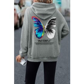 Tshirthane Unisex Butterfly Sırt Baskılı Sweatshirt