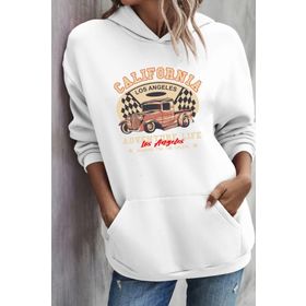 Tshirthane Unisex California Baskılı Kapüşonlu Sweatshirt