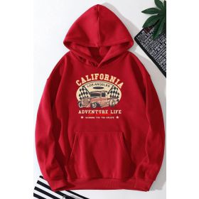 Tshirthane Unisex California Baskılı Kapüşonlu Sweatshirt
