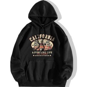 Tshirthane Unisex California Baskılı Kapüşonlu Sweatshirt