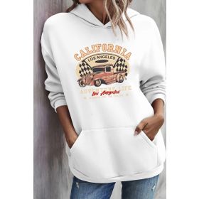 Tshirthane Unisex California Baskılı Kapüşonlu Sweatshirt