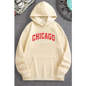 Tshirthane Unisex Chiago Baskılı Sweatshirt
