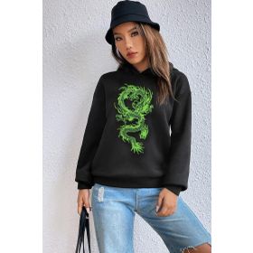 Tshirthane Unisex Chinese Dragon Graphic Baskılı Sweatshirt