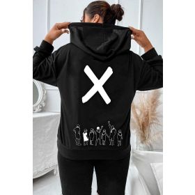 Tshirthane Unisex Design X Baskılı Sweatshirt