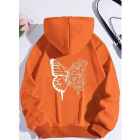 Tshirthane Unisex Drawing Butterflies Sırt Baskılı Sweatshirt