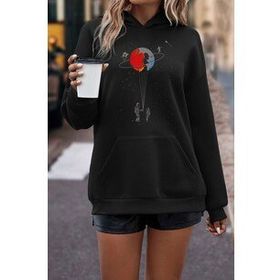 Tshirthane Unisex Evren Temalı Baskılı Sweatshirt