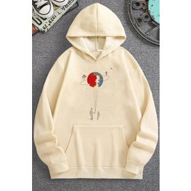 Tshirthane Unisex Evren Temalı Baskılı Sweatshirt