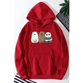 Tshirthane Unisex Kafadar Ayılar Baskılı Sweatshirt