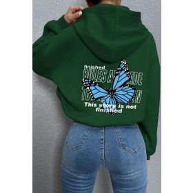 Tshirthane Unisex Kelebek Sırt Baskılı Sweatshirt