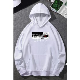 Tshirthane Unisex Ken Kaneki Baskılı Kapüşonlu Sweatshirt