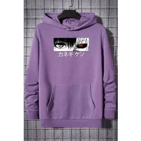Tshirthane Unisex Ken Kaneki Baskılı Kapüşonlu Sweatshirt