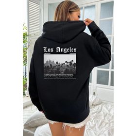 Tshirthane Unisex Los Angles Baskılı Sweatshirt
