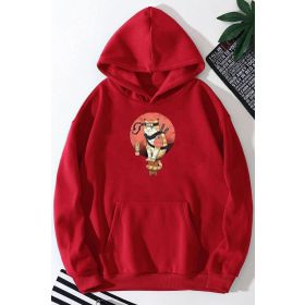 Tshirthane Unisex Shinobi Kedi Baskılı Sweatshirt